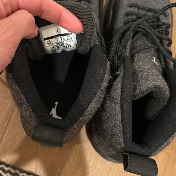 Charcoal grey felt and black leather Jordan’s Never worn! - Picture 4 of 5